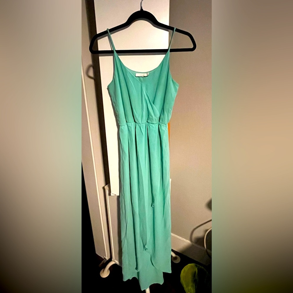 Lush seafoam high low dress in XS